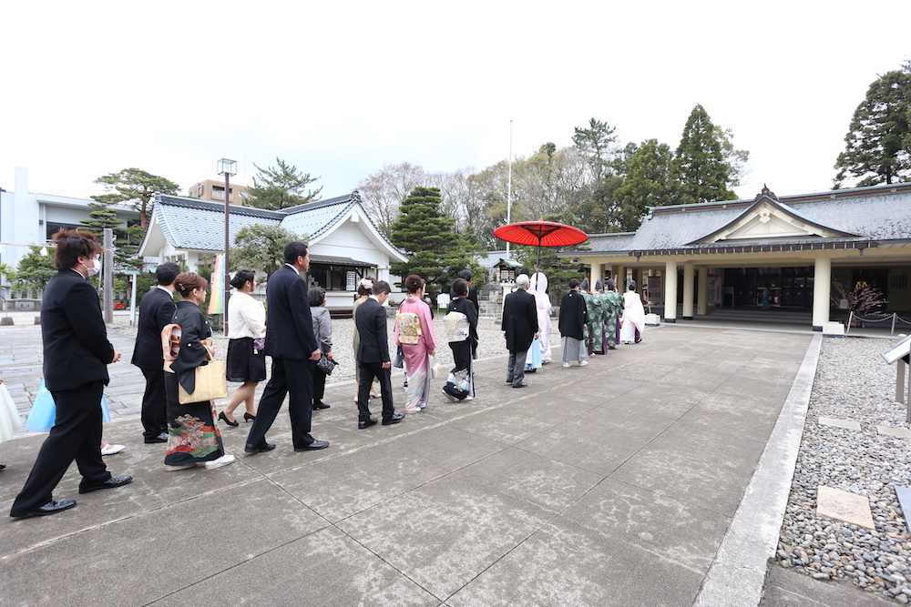 福井県護国神社の参進の儀